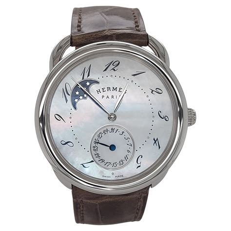 hermes watch moonphase|Hermes arceau la lune watch.